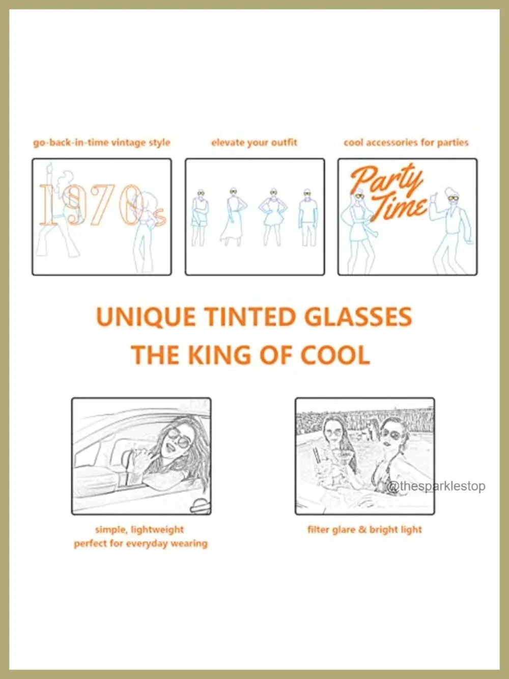 Vintage Retro Oversized Aviator Sunglasses UV400 Protection for Women Men